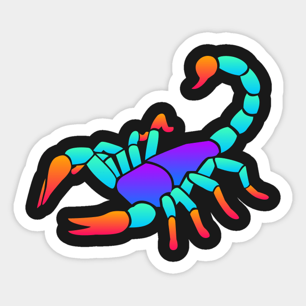 Trippy Psychedelic Rave Scorpion Sticker by MeatMan